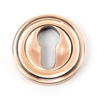 Polished Bronze Round Euro Escutcheon (Art Deco) | From The Anvil - Euro Escutcheons - From The Anvil - Yester Home