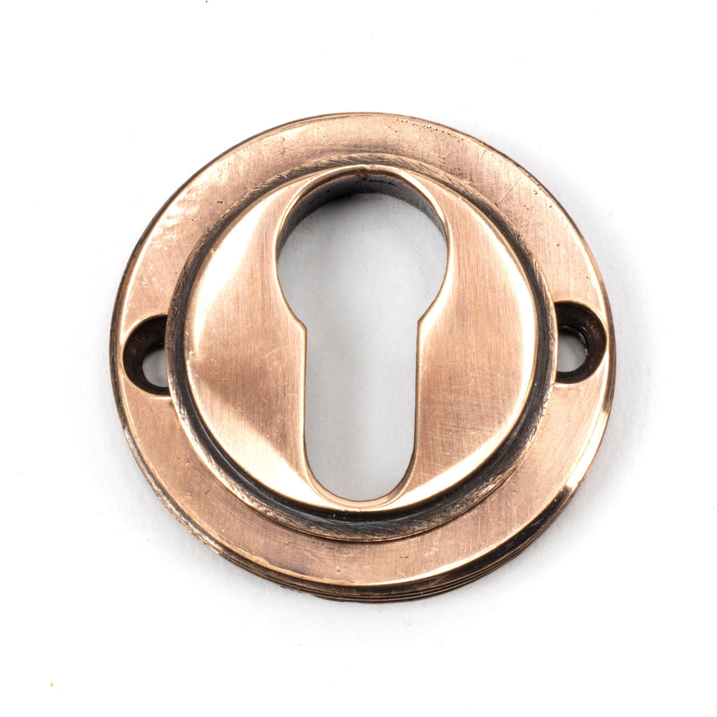 Polished Bronze Round Euro Escutcheon (Beehive) | From The Anvil-Euro Escutcheons-Yester Home
