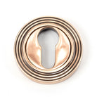Polished Bronze Round Euro Escutcheon (Beehive) | From The Anvil - Euro Escutcheons - From The Anvil - Yester Home