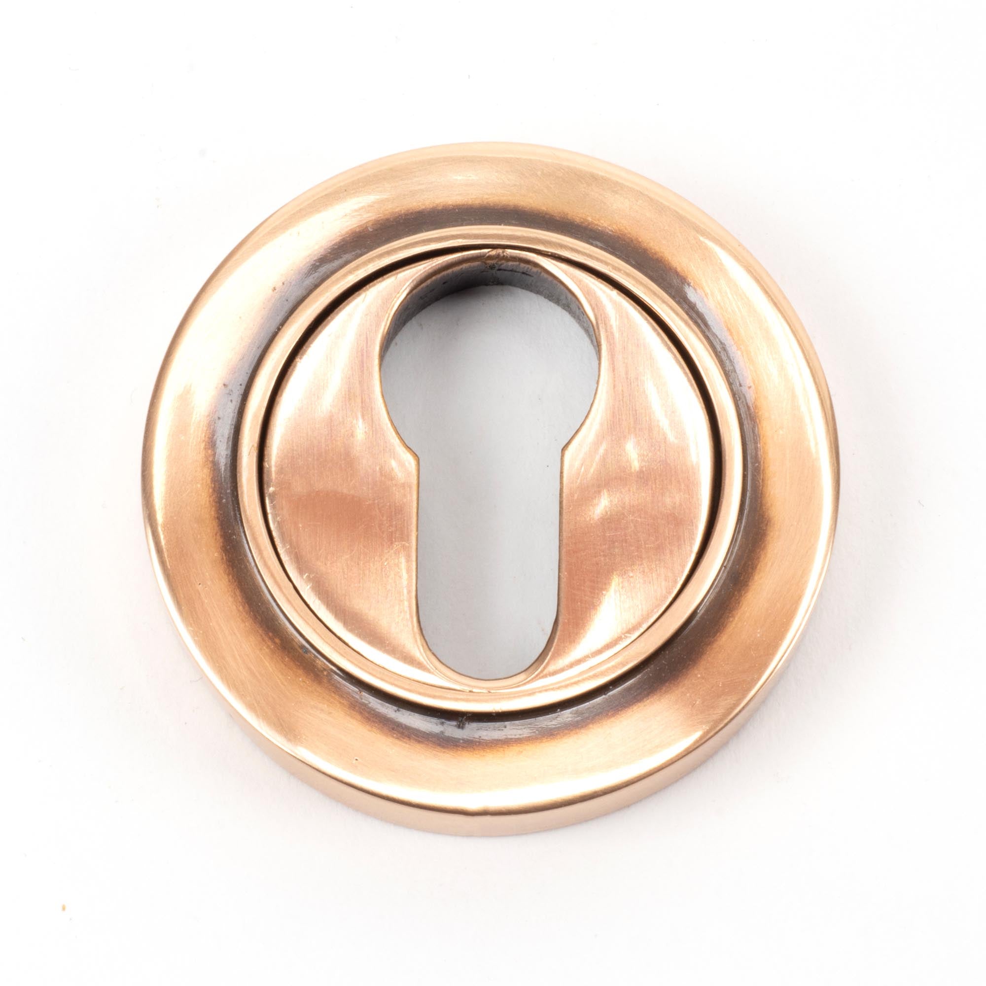Polished Bronze Round Euro Escutcheon (Plain) | From The Anvil - Euro Escutcheons - From The Anvil - Yester Home