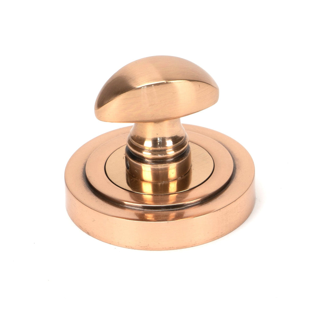 Polished Bronze Round Thumbturn Set (Art Deco) | From The Anvil-Thumbturns-Yester Home