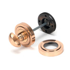 Polished Bronze Round Thumbturn Set (Art Deco) | From The Anvil-Thumbturns-Yester Home