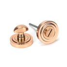 Polished Bronze Round Thumbturn Set (Art Deco) | From The Anvil-Thumbturns-Yester Home