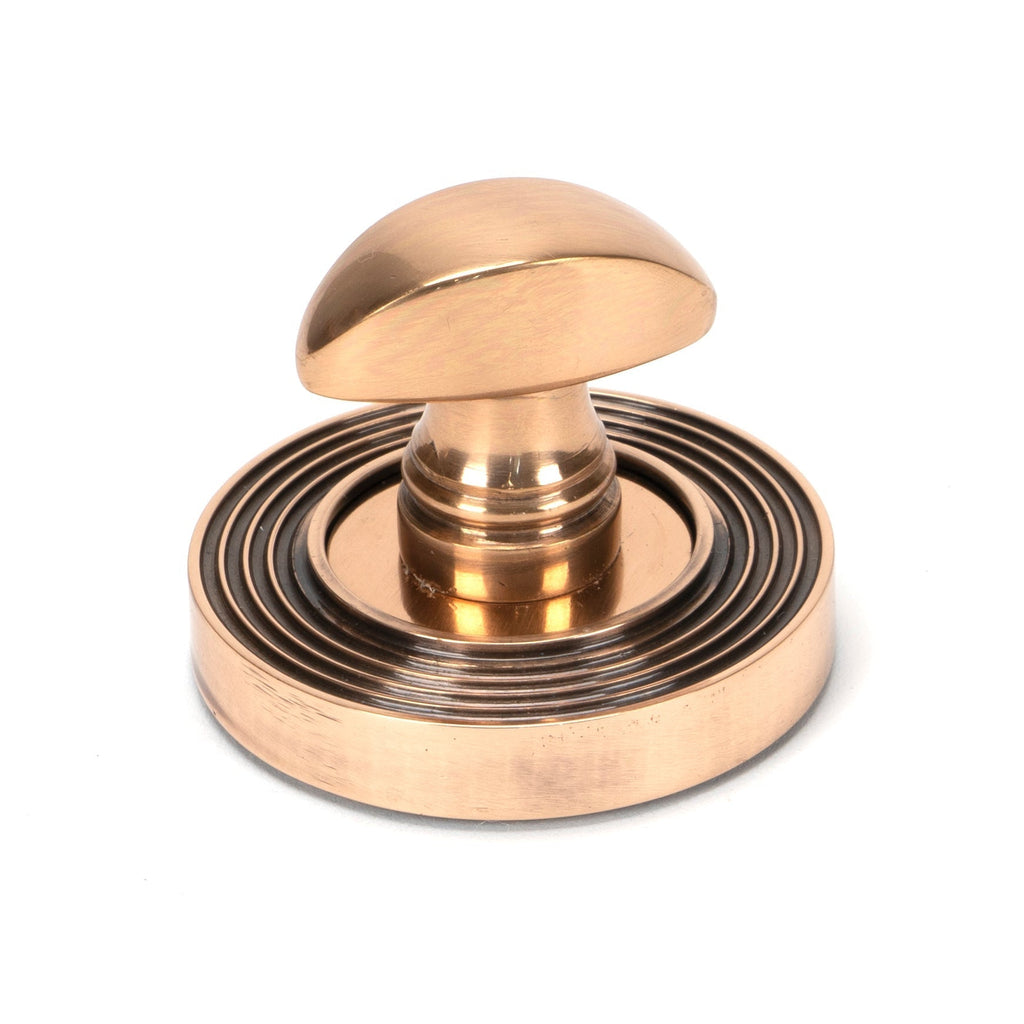 Polished Bronze Round Thumbturn Set (Beehive) | From The Anvil