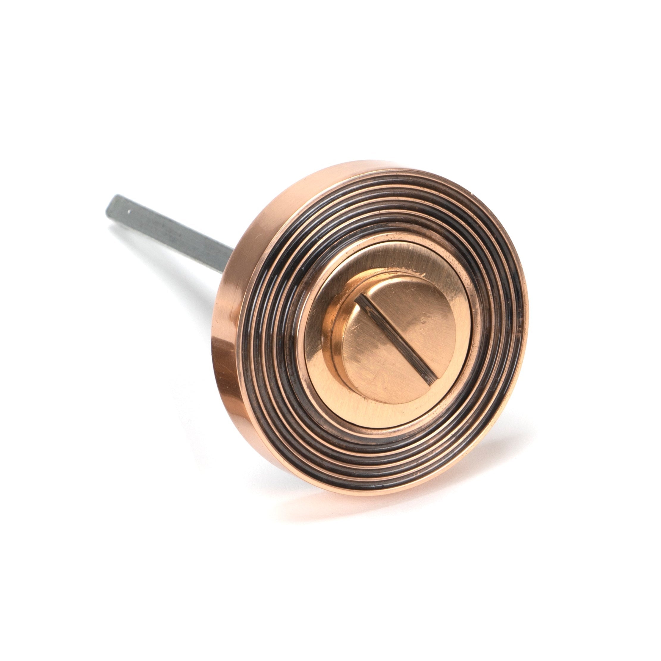Polished Bronze Round Thumbturn Set (Beehive) | From The Anvil-Thumbturns-Yester Home