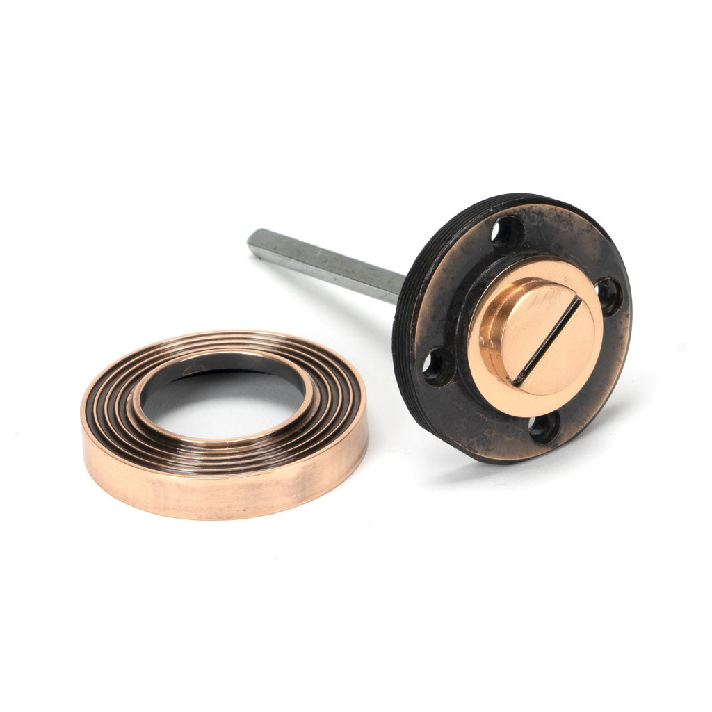 Polished Bronze Round Thumbturn Set (Beehive) | From The Anvil-Thumbturns-Yester Home