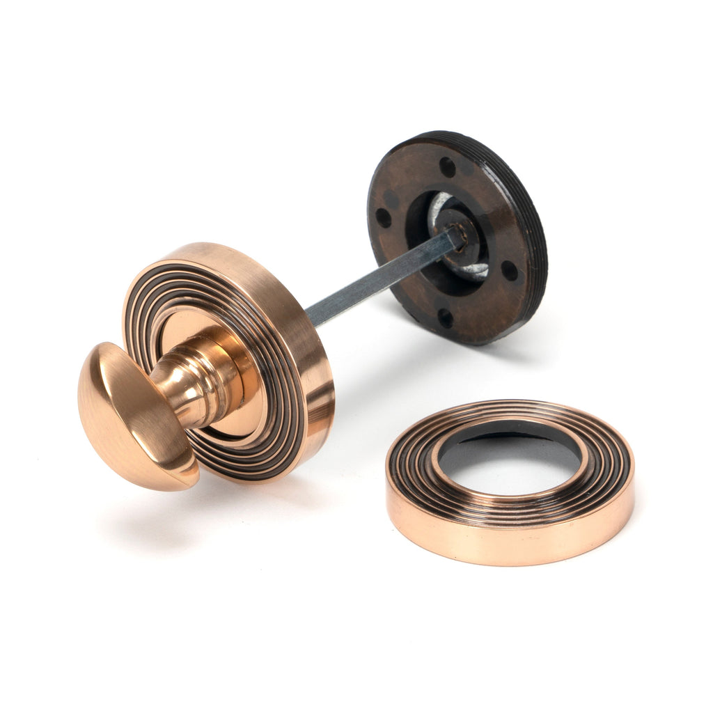 Polished Bronze Round Thumbturn Set (Beehive) | From The Anvil-Thumbturns-Yester Home