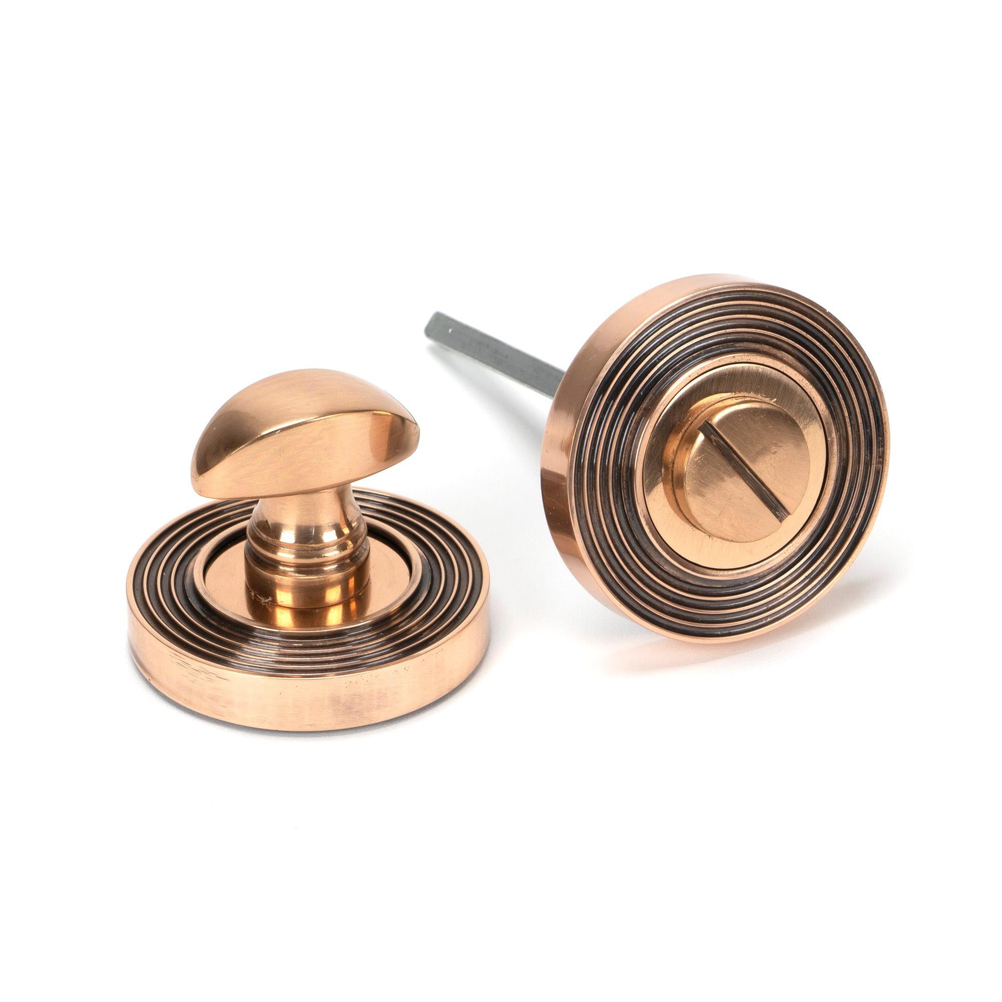 Polished Bronze Round Thumbturn Set (Beehive) | From The Anvil - Thumbturns - From The Anvil - Yester Home