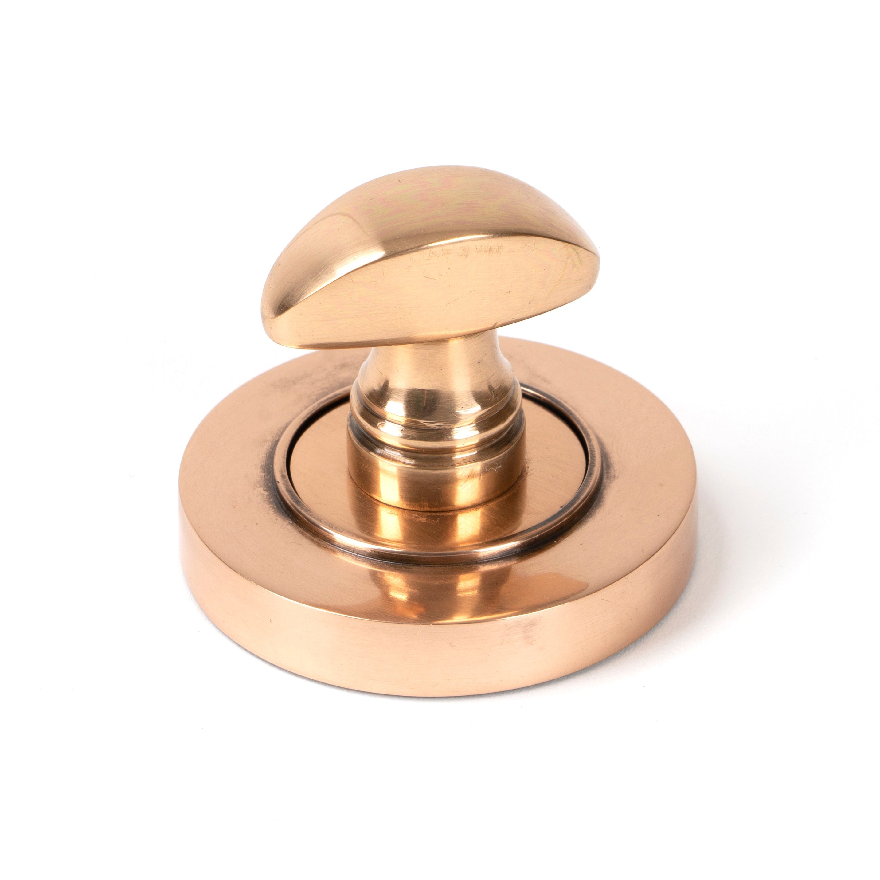 Polished Bronze Round Thumbturn Set (Plain) | From The Anvil-Thumbturns-Yester Home