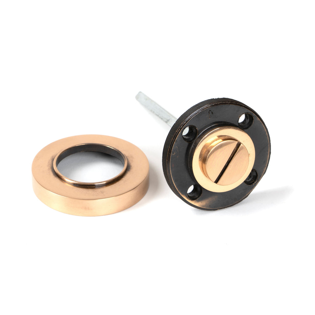 Polished Bronze Round Thumbturn Set (Plain) | From The Anvil-Thumbturns-Yester Home