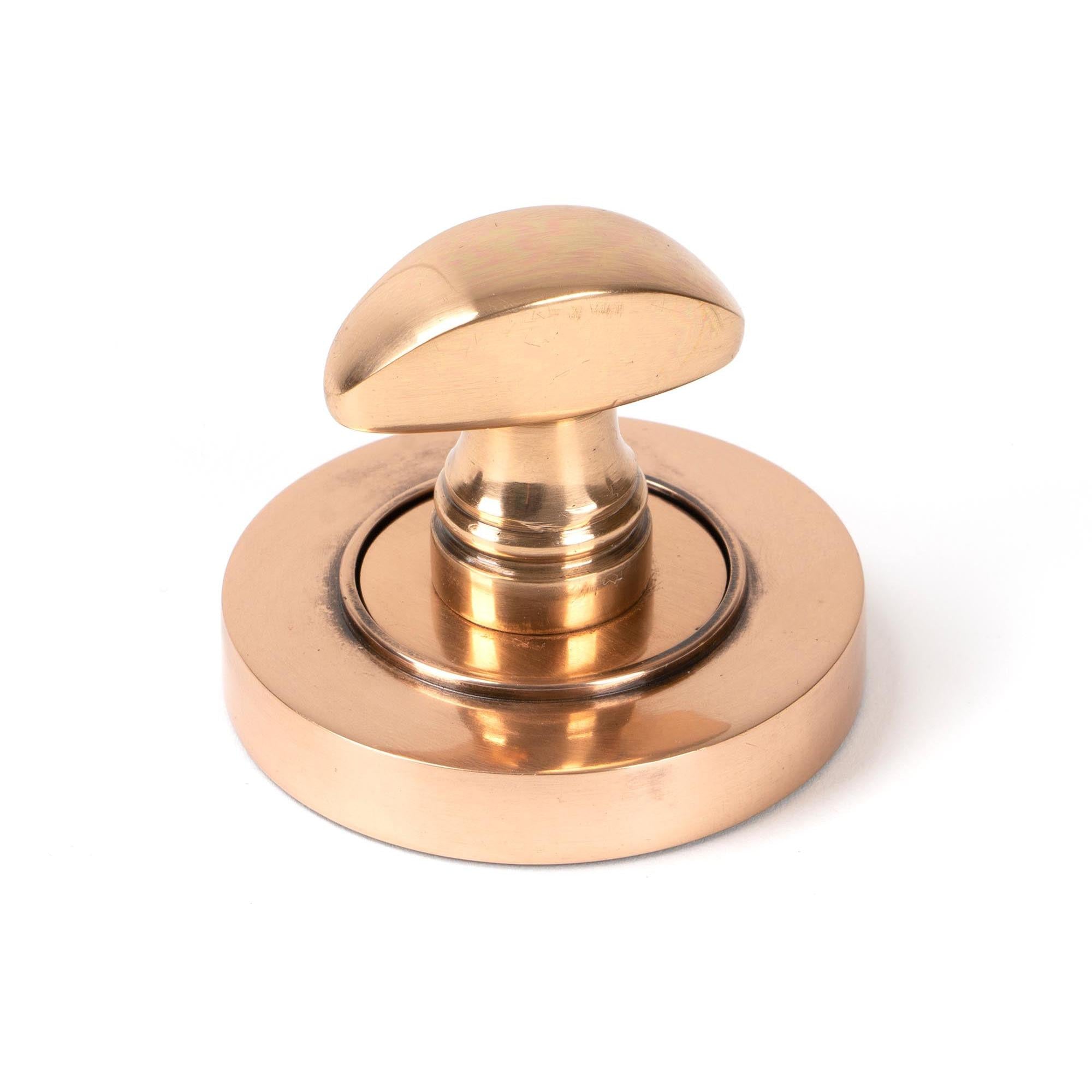 Polished Bronze Round Thumbturn Set (Plain) | From The Anvil - Thumbturns - From The Anvil - Yester Home