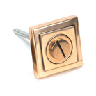 Polished Bronze Round Thumbturn Set (Square) | From The Anvil-Thumbturns-Yester Home