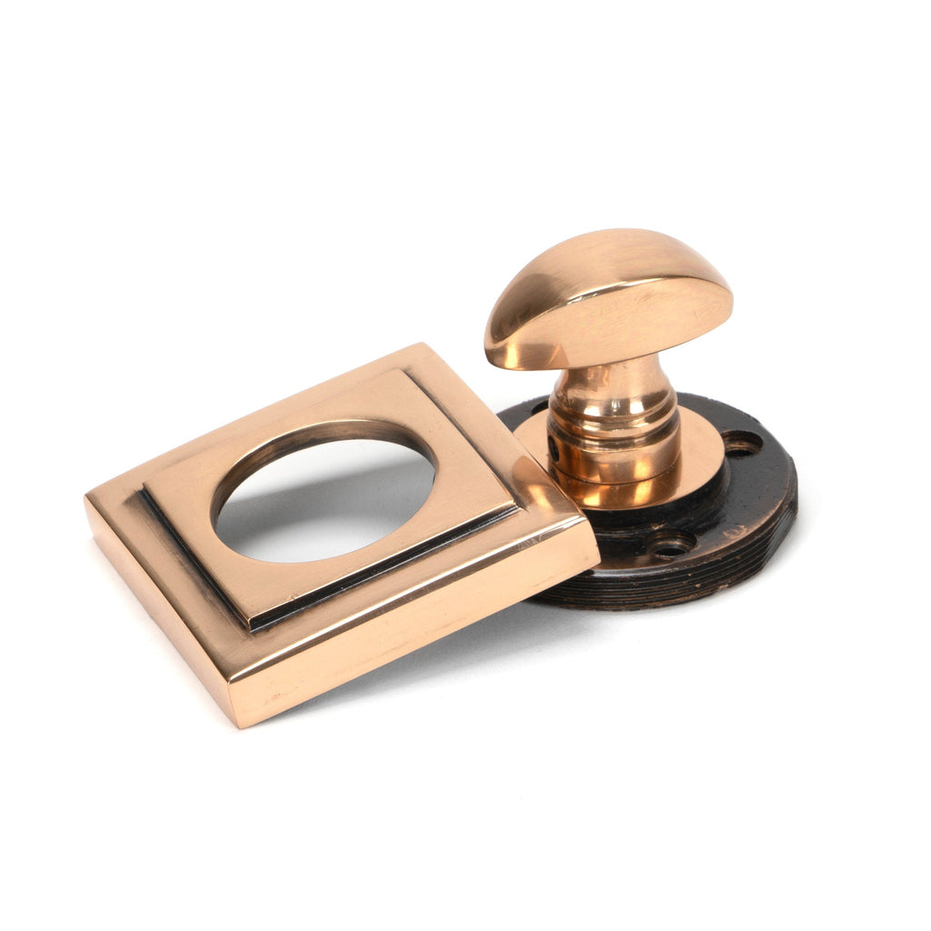 Polished Bronze Round Thumbturn Set (Square) | From The Anvil-Thumbturns-Yester Home