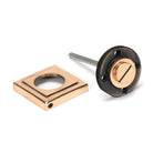Polished Bronze Round Thumbturn Set (Square) | From The Anvil-Thumbturns-Yester Home