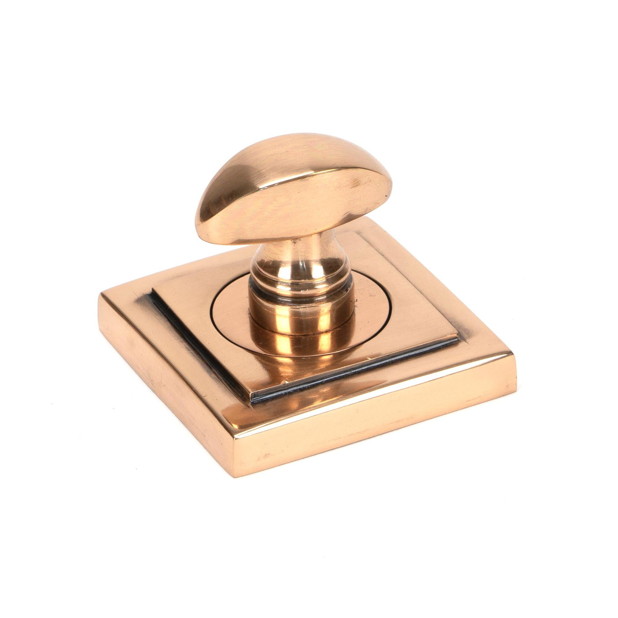 Polished Bronze Round Thumbturn Set (Square) | From The Anvil - Thumbturns - From The Anvil - Yester Home