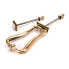 Polished Bronze Slimline Art Deco Door Knocker | From The Anvil - Bolt-Through Door Knockers - From The Anvil - Yester Home