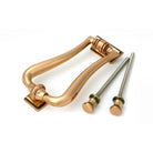 Polished Bronze Slimline Art Deco Door Knocker | From The Anvil - Bolt-Through Door Knockers - From The Anvil - Yester Home