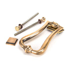 Polished Bronze Slimline Art Deco Door Knocker | From The Anvil-Bolt-Through Door Knockers-Yester Home