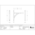 Polished Bronze Tyne Shelf Bracket (260mm x 200mm) | From The Anvil - Shelf Brackets - From The Anvil - Yester Home