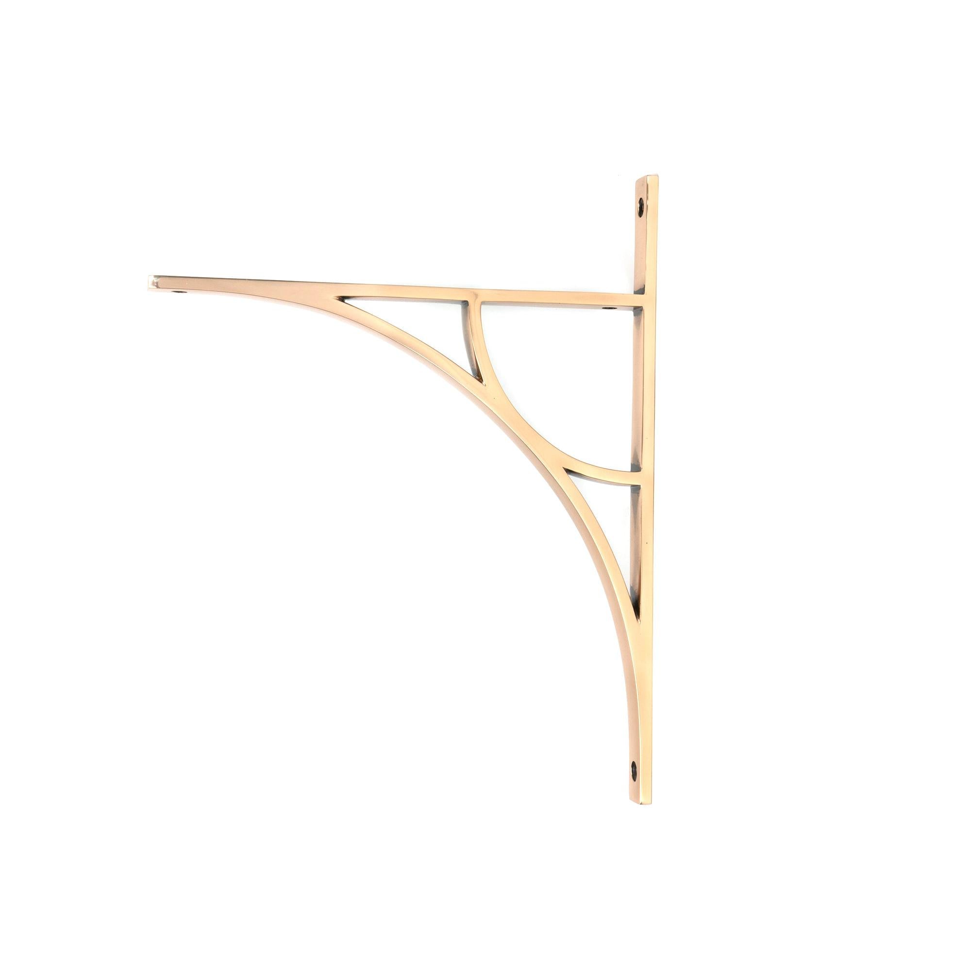 Polished Bronze Tyne Shelf Bracket (314mm x 250mm) | From The Anvil - Shelf Brackets - From The Anvil - Yester Home
