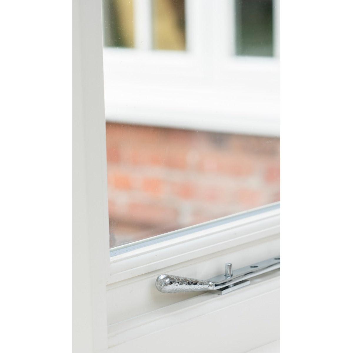 Polished Chrome 10" Hammered Newbury Stay | From The Anvil-Stays-Yester Home