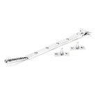 Polished Chrome 10" Hammered Newbury Stay | From The Anvil - Stays - From The Anvil - Yester Home