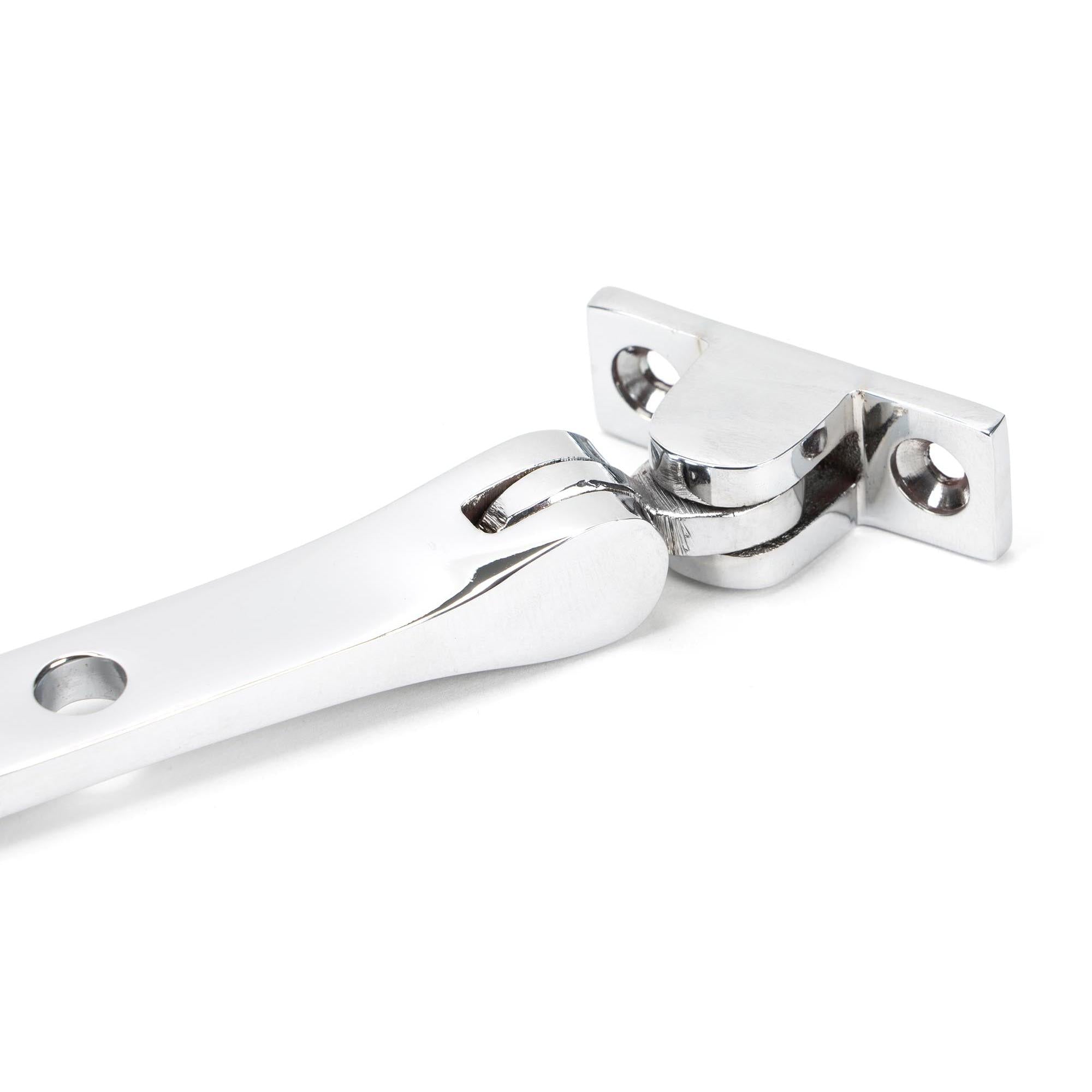 Polished Chrome 12" Hammered Newbury Stay | From The Anvil - Stays - From The Anvil - Yester Home