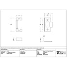 Polished Chrome ½" Rebate Kit for Deadbolt - Deadlocks & Deadbolts - From The Anvil - Yester Home