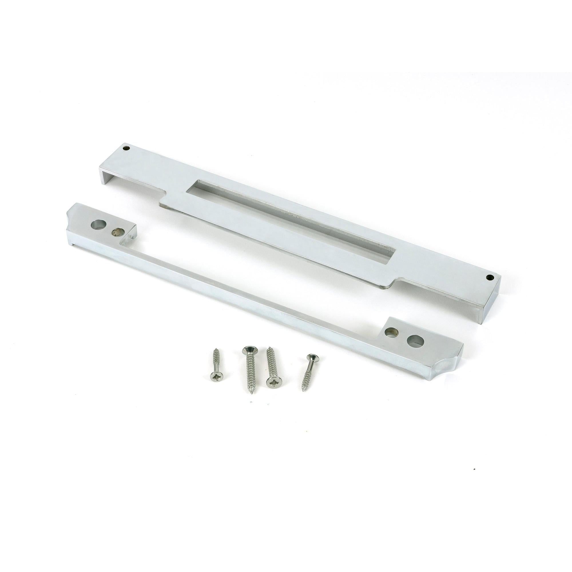 Polished Chrome ½" Rebate Kit for Euro Din Sash Lock - Euro Locks - From The Anvil - Yester Home