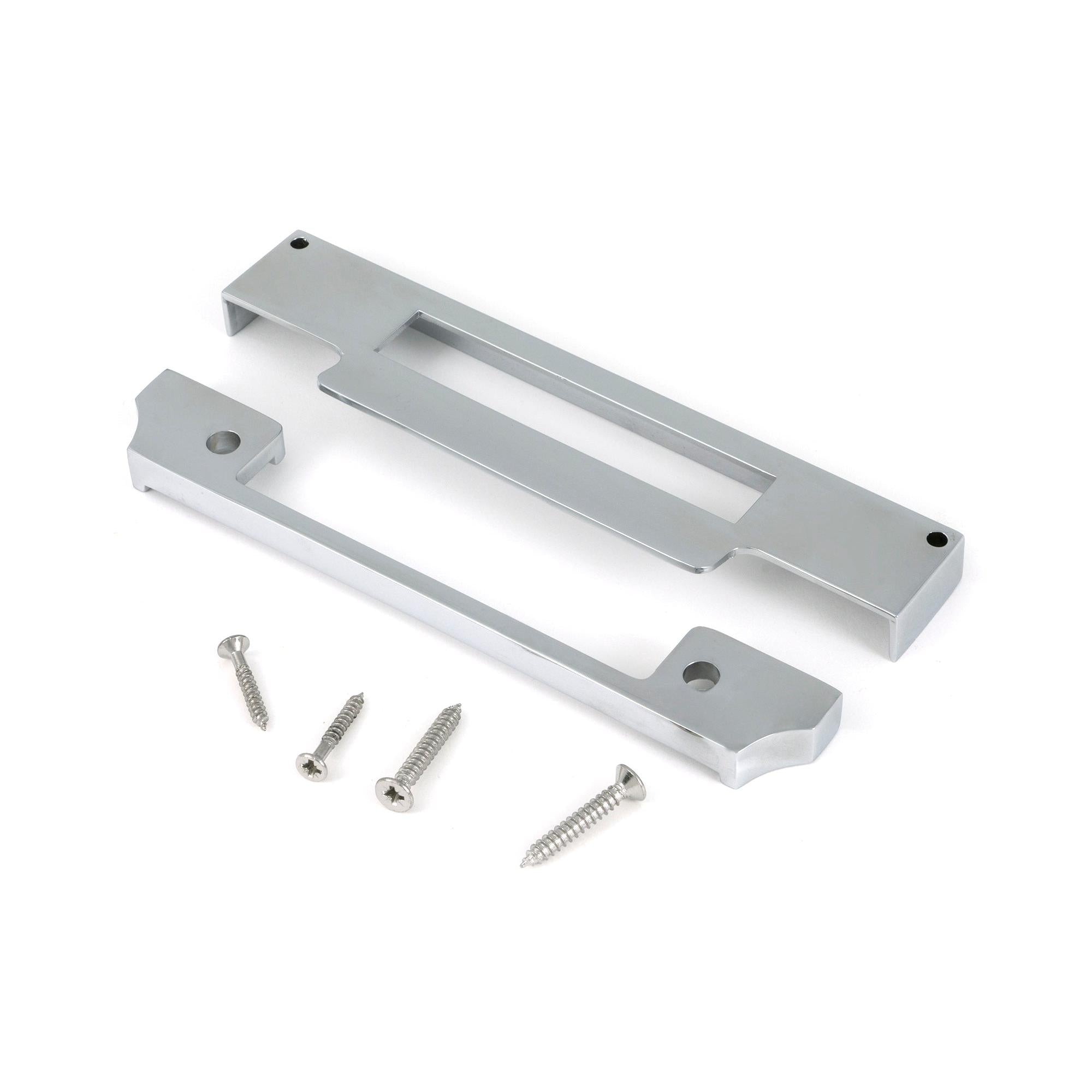 Polished Chrome ½" Rebate Kit for Euro Sash Lock - Euro Locks - From The Anvil - Yester Home