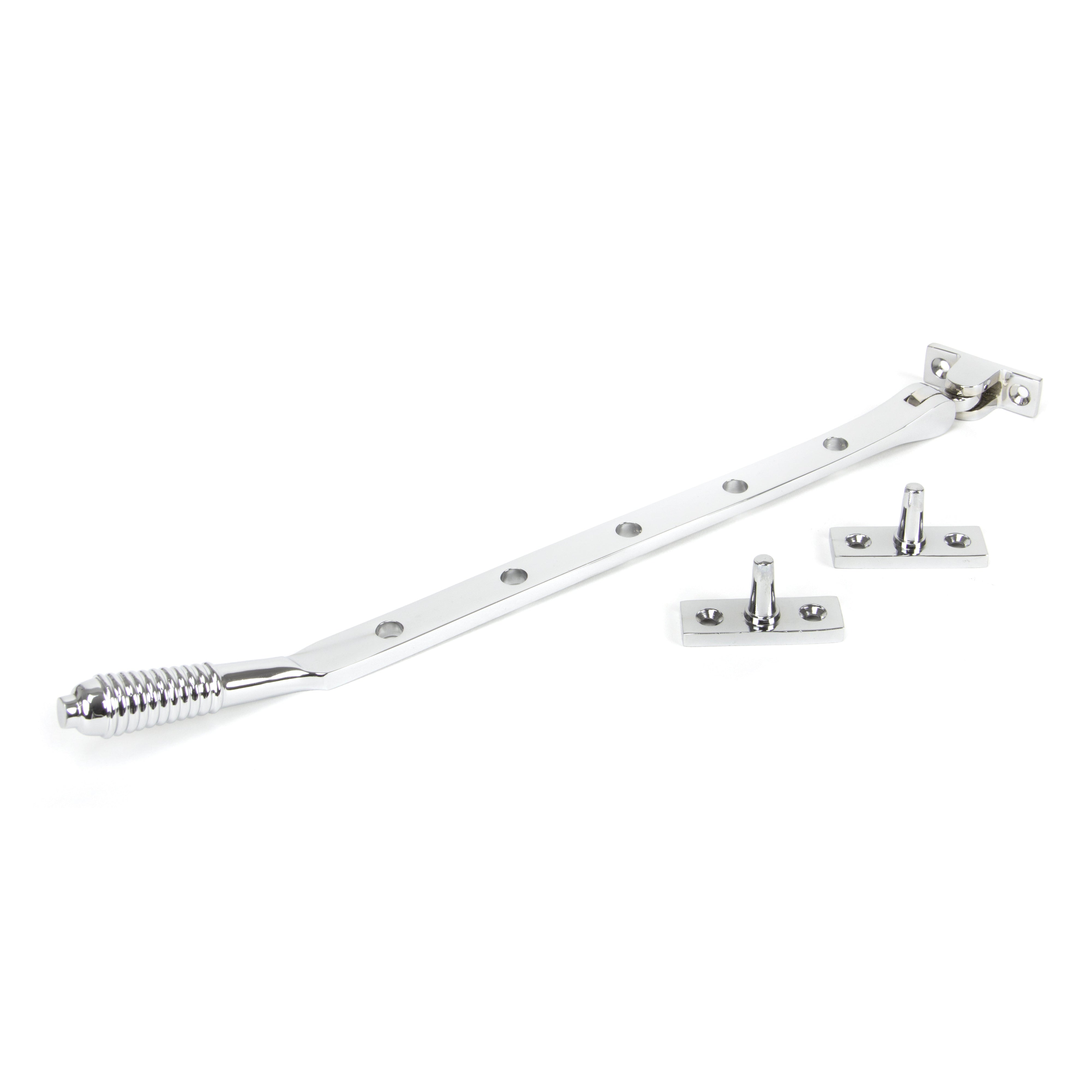 Polished Chrome 12" Reeded Stay | From The Anvil-Stays-Yester Home