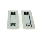Polished Chrome 175mm Plain Rectangular Pull - Privacy Set | From The Anvil - Cabinet Pulls - From The Anvil - Yester Home