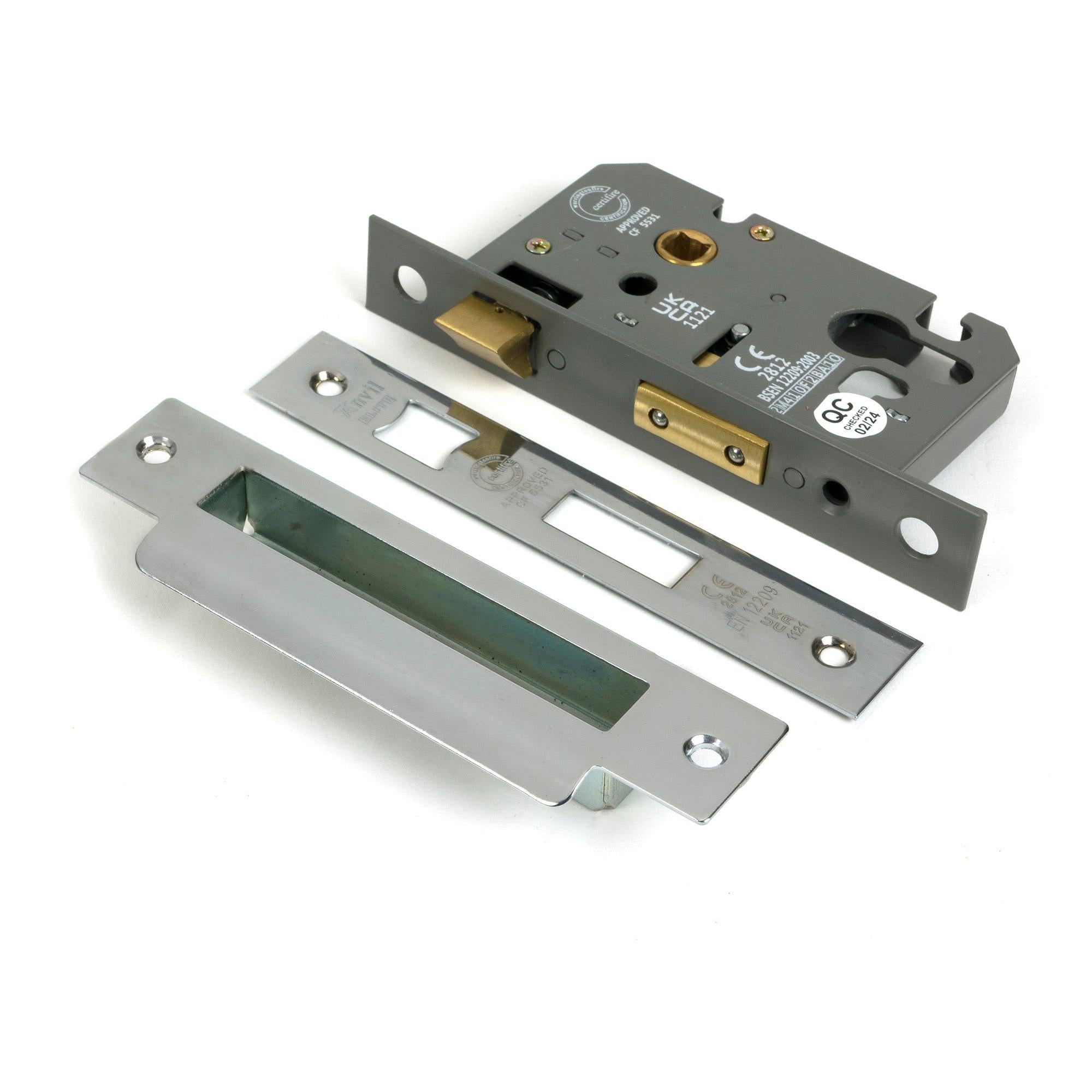 Polished Chrome 2½" Euro Profile Sash Lock - Euro Locks - From The Anvil - Yester Home