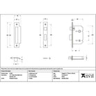 Polished Chrome 2½" Heavy Duty Bathroom Mortice Lock - Bathroom Locks - From The Anvil - Yester Home