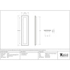 Polished Chrome 250mm Art Deco Rectangular Pull | From The Anvil-Cabinet Pulls-Yester Home