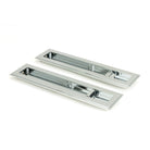 Polished Chrome 250mm Art Deco Rectangular Pull -Privacy Set | From The Anvil-Cabinet Pulls-Yester Home