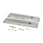 Polished Chrome 250mm Plain Rectangular Pull - Privacy Set | From The Anvil-Cabinet Pulls-Yester Home