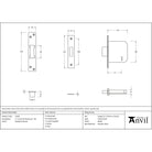 Polished Chrome 3" 5 Lever BS Dead Lock KA - Deadlocks & Deadbolts - From The Anvil - Yester Home