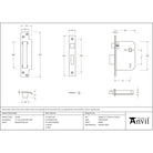 Polished Chrome 3" 5 Lever BS Sash Lock - Sash Locks - From The Anvil - Yester Home
