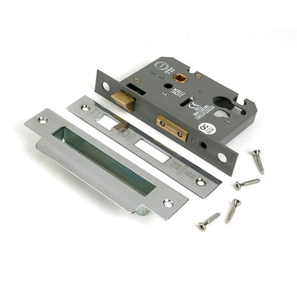 Polished Chrome 3" Euro Profile Sash Lock - Euro Locks - From The Anvil - Yester Home