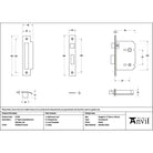 Polished Chrome 3" Heavy Duty Bathroom Mortice Lock - Bathroom Locks - From The Anvil - Yester Home