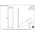 Polished Chrome 300mm Art Deco Fingerplate | From The Anvil-Fingerplates-Yester Home