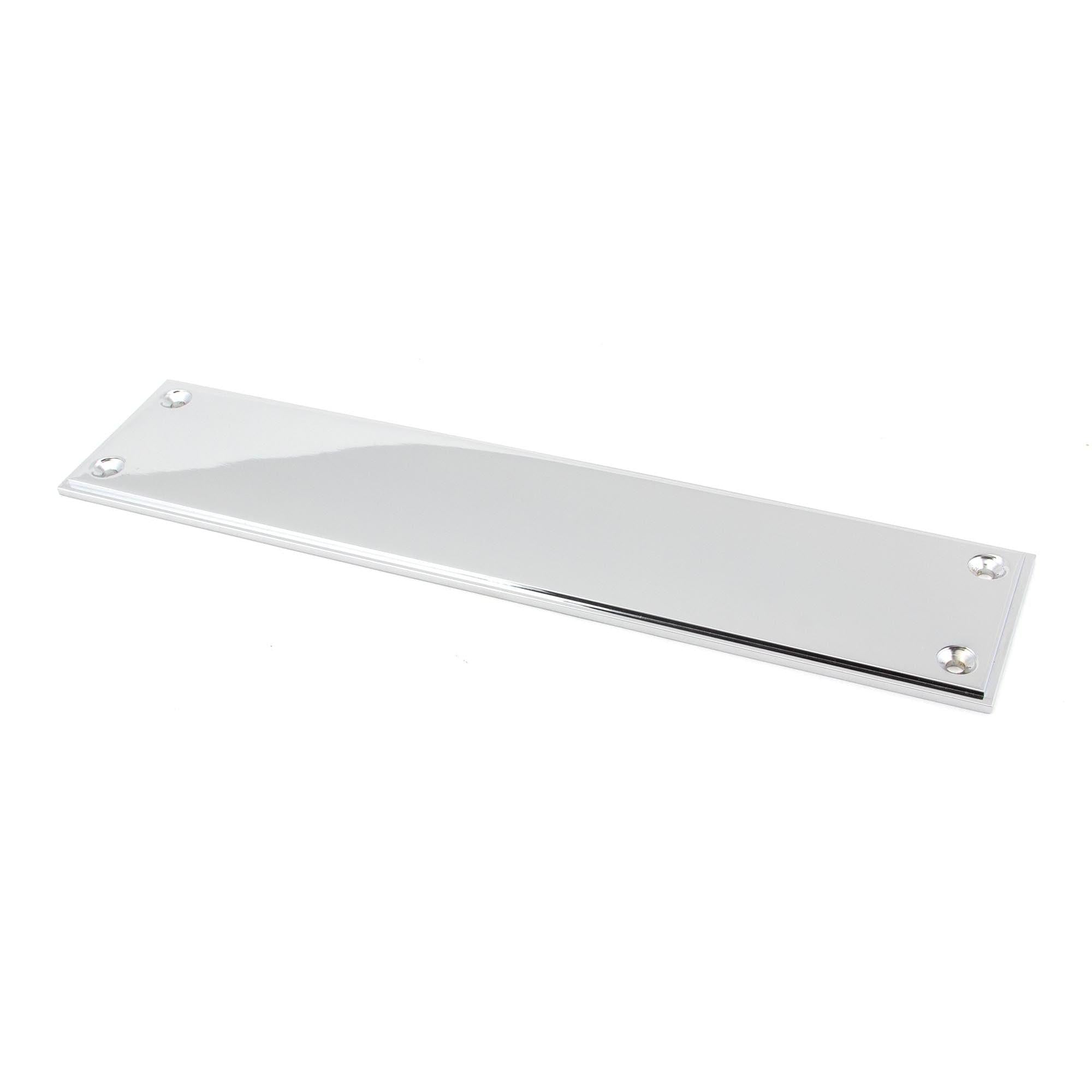 Polished Chrome 300mm Art Deco Fingerplate | From The Anvil - Fingerplates - From The Anvil - Yester Home