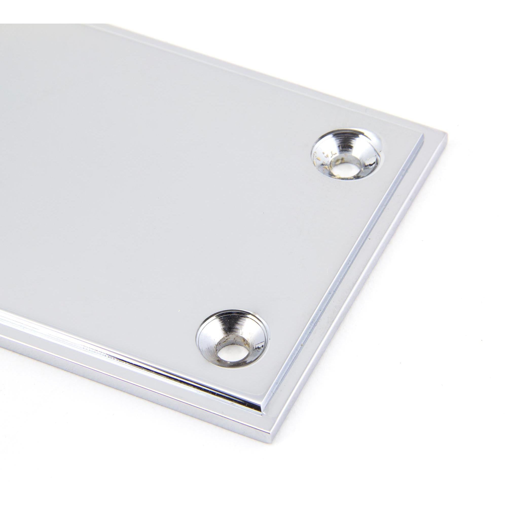 Polished Chrome 300mm Art Deco Fingerplate | From The Anvil - Fingerplates - From The Anvil - Yester Home