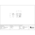 Polished Chrome 30/10 5pin Single Cylinder | From The Anvil-Euro Cylinders-Yester Home