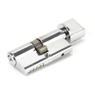 Polished Chrome 30/30 5pin Euro Cylinder/Thumbturn KA | From The Anvil-Euro Cylinders-Yester Home