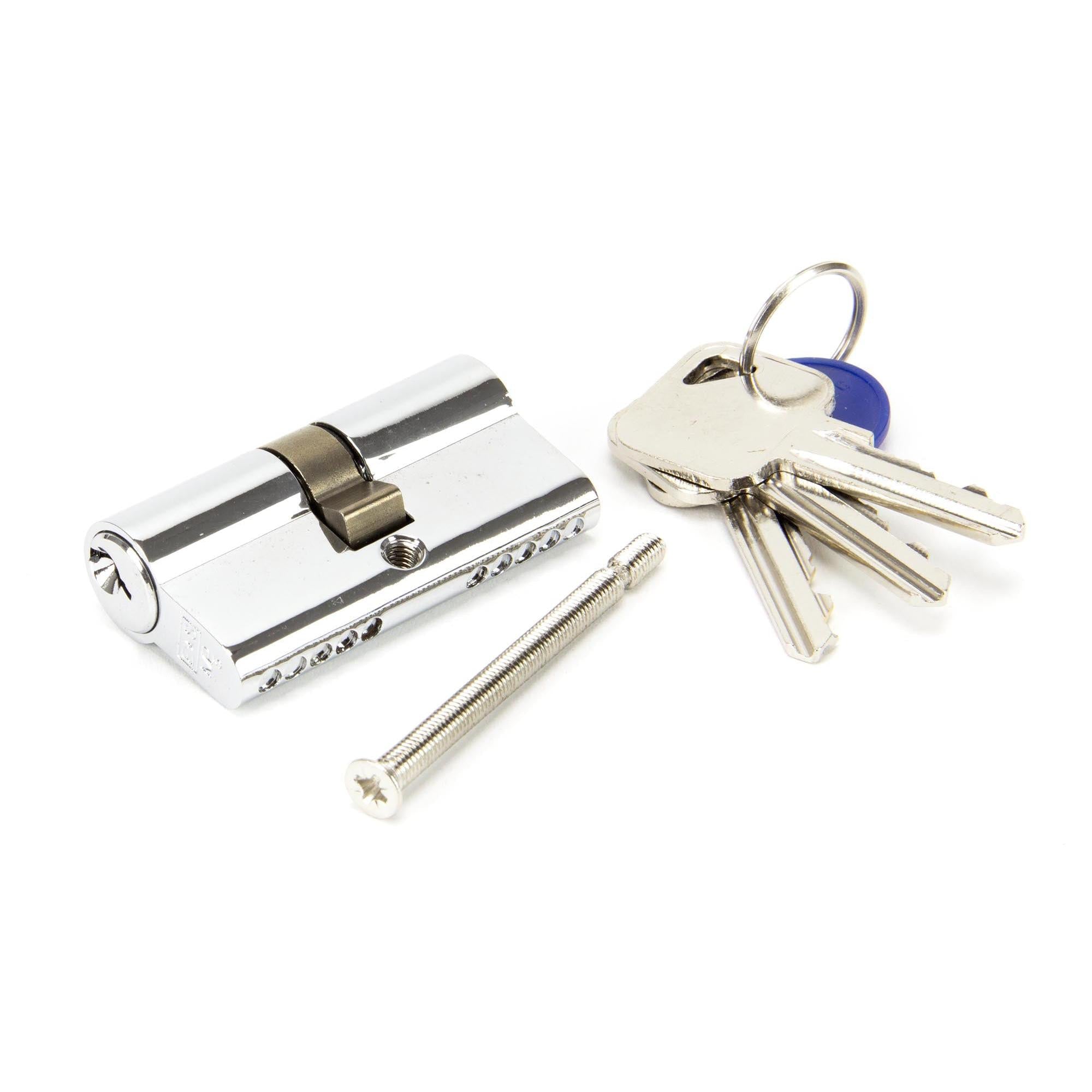 Polished Chrome 30/30 Euro Cylinder | From The Anvil - Euro Cylinders - From The Anvil - Yester Home
