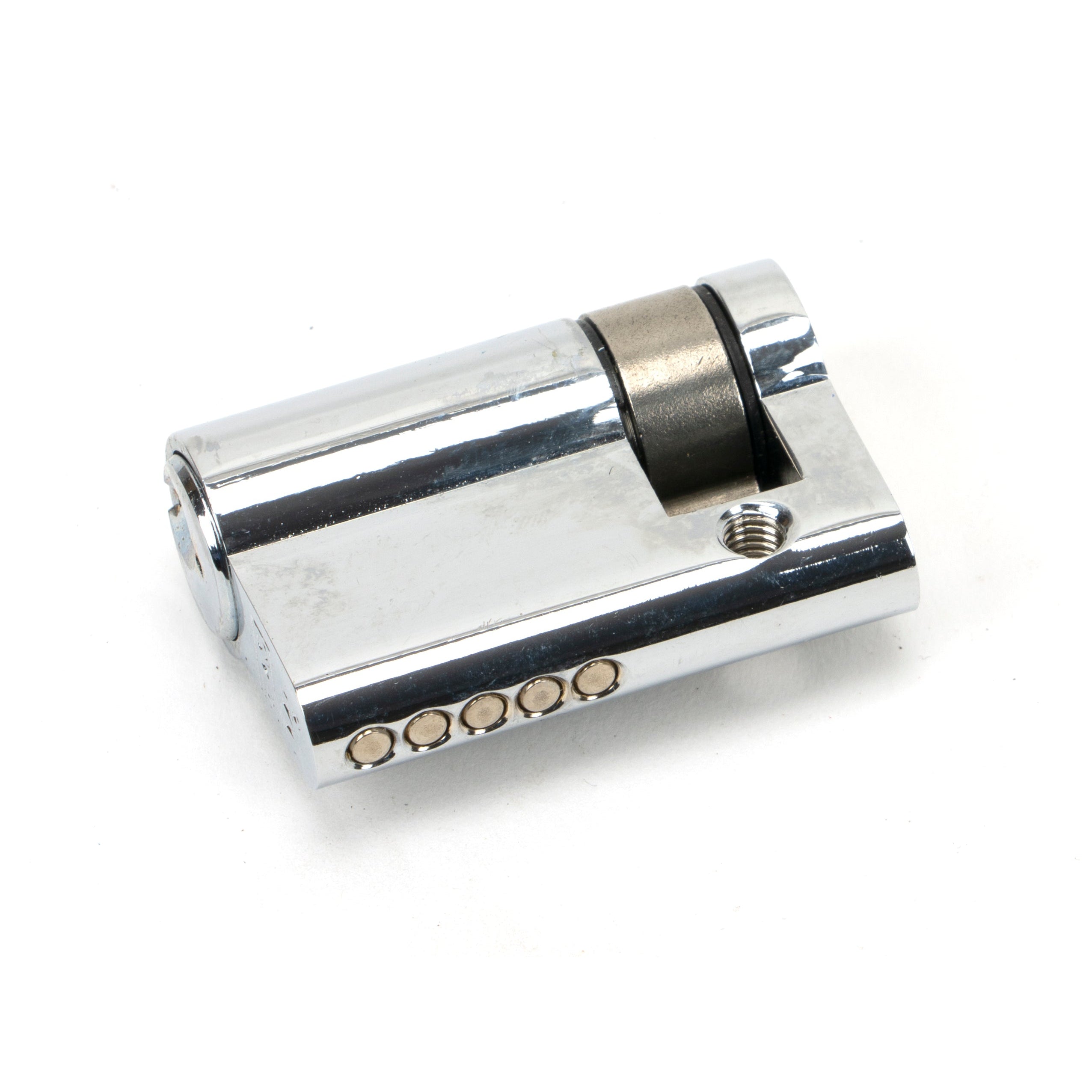 Polished Chrome 35/10 5pin Single Cylinder | From The Anvil-Euro Cylinders-Yester Home
