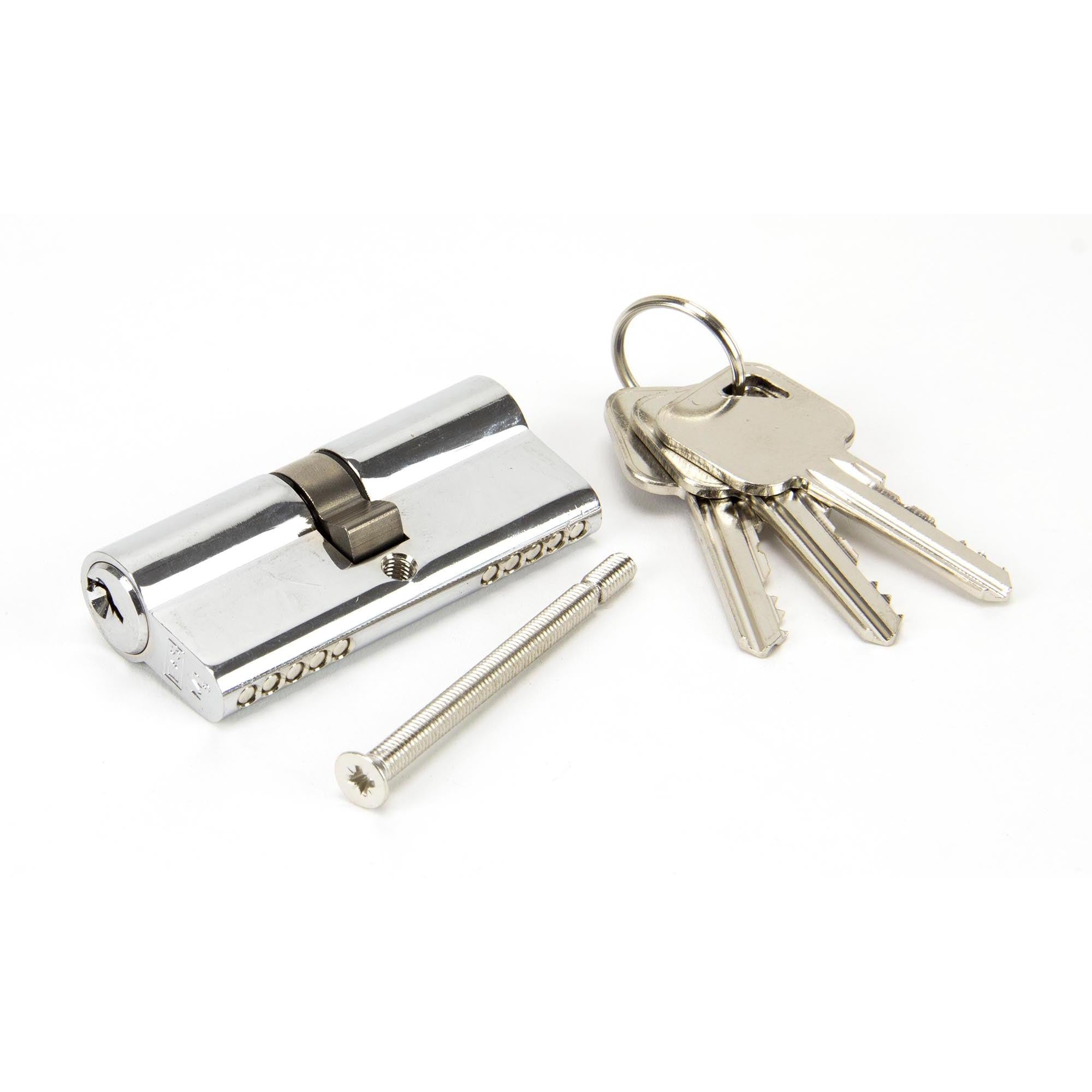 Polished Chrome 35/35 5pin Euro Cylinder KA | From The Anvil - Euro Cylinders - From The Anvil - Yester Home
