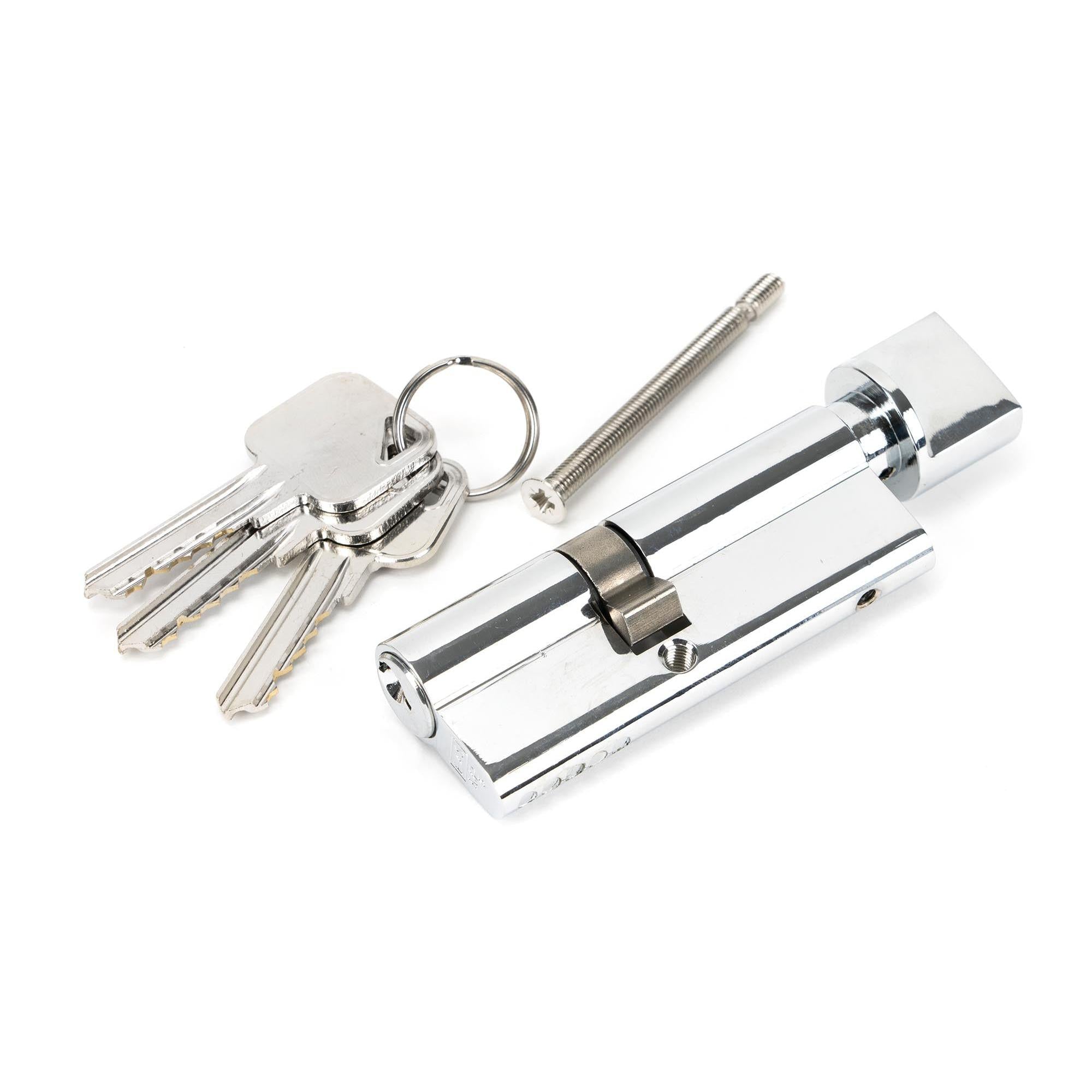 Polished Chrome 35/45T 5pin Euro Cylinder/Thumbturn | From The Anvil - Euro Cylinders - From The Anvil - Yester Home